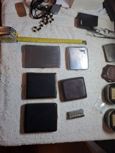 vintage cigarette cases and imco lighter