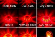 3pcs LED Road Signal Emergency Light Group -9 Lighting Modes, Strong Magnetic Hook