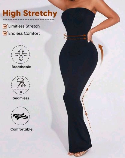 Brand new Black Maxi four way stretch dress, size 10