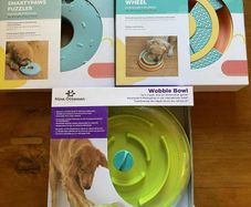 3 dog treat activity bowls (trick interactive) (BNIB x 3)