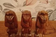 Vintage Hand Carved 3 Wise Monkeys
