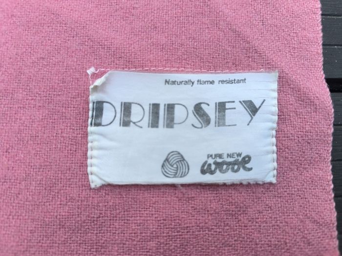 Vintage Dripsey Pure New Wool Pink Fabric Blanket 190 x 150 cm