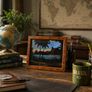 Rare Mid-Century Brazilian Blue Morpho Butterfly Wing Art Image 2