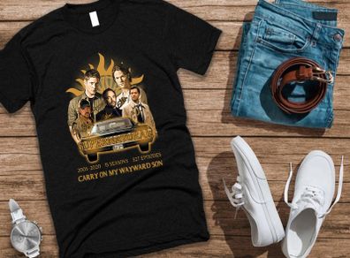 Carry On My Wayward Son Supernatural T Shirt