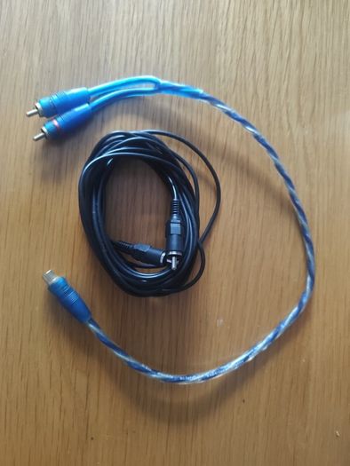 Subwoofer 2 RCA into 1 RCA cable + 6m RCA to RCA extension