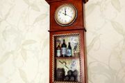 Vintage Wine Cellar Shadow Box Wall Clock