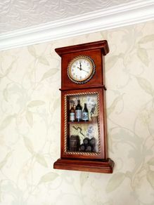 Vintage Wine Cellar Shadow Box Wall Clock