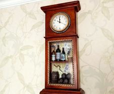 Vintage Wine Cellar Shadow Box Wall Clock