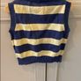 Blue & yellow striped sweater vest 9-12 months Image 2