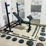 100kg Cast Iron Weights Rack Bench Barbell Dumls Image 2