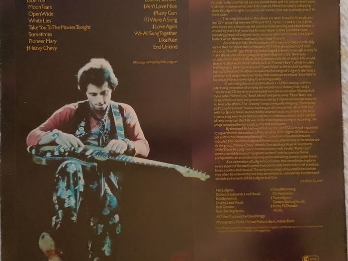 Nils Lofgren & Grin LP (1979) UK 1st Pressing Classic Rock Compilation Springsteen E-Street Band EX+