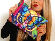 main image for ad Handmade "Butterfly" 100% silk clutch bag