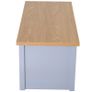 Coffee Table, 2-tier Centre Table with Storage Shelf and Wood Grain Tabletop, Rustic Living Room Table, Grey Image 5
