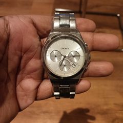 DKNY Parsons Silver Stainless Steel Watch, model number NY2378.