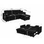 Kris Black Sofa Bed, Reversible Chaise & Storage Image 4
