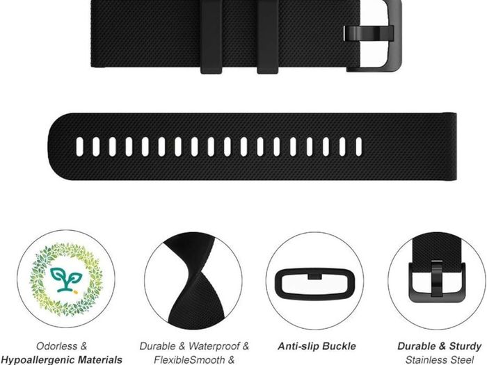 22mm Strap Compatible for Fossil Gen 5, Compatible for Samsung Galaxy Watch 3 45mm, Sports Silicone Replacement Wristband Compatible for Garmin Vivoactive 4
