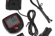 New Wireless LCD Waterproof Bike Speedometer Odometer Computer + Battery