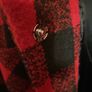 Ladies black and red check coat Image 7