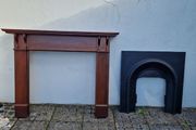fireplace with insert and hearth  FREE
