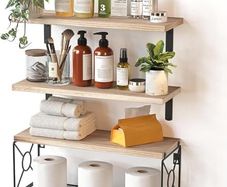 Wood Bathroom Shelves