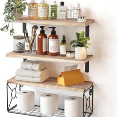 Wood Bathroom Shelves