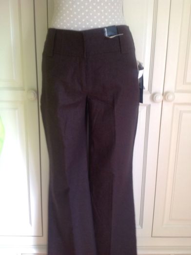BNWT Chocolate Brown Linen Trousers Size 10