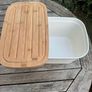 Joseph Joseph Bread Bin with Removable Bamboo Chopping Board Lid-White, 6 L Image 5