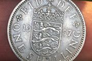 1957 One Shilling Elizabeth II
