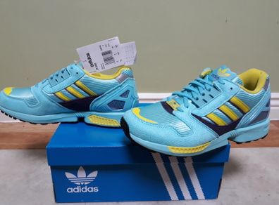 Adidas Torsion Originals ZX 8000 AQUA UK-8/UK-8.5/UK-9.5/UK-10 EG8784 30-years Light Aqua Green Shock Yellow-2019