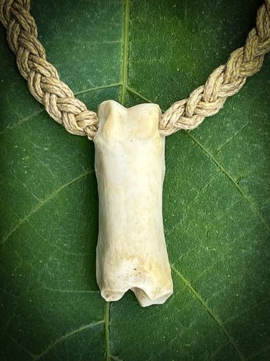 1 Tribal Style Ethically Sourced Bone and Cord Necklace