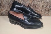 Mens Herring Fletcher Tasselled Rubber Sole Shoes Black Leather Slip On Size Uk 10.5 Eu 44.5
