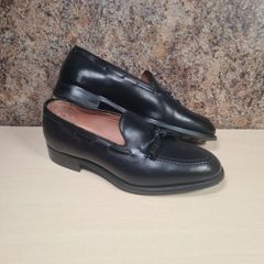 Mens Herring Fletcher Tasselled Rubber Sole Shoes Black Leather Slip On Size Uk 10.5 Eu 44.5