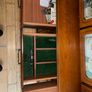 Vintage mahogany-style 3-door china/display cabinet with matching dresser base Image 6