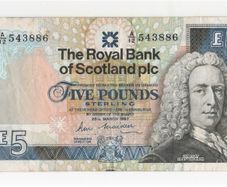 1987 The Royal Bank Of Scotland Plc,5 Pound Banknote