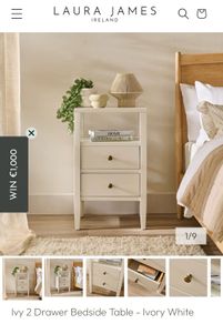bed side lockers x 2