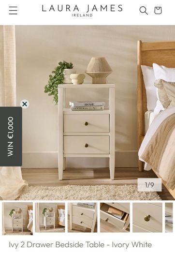 bed side lockers x 2