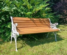 Cast iron garden bench