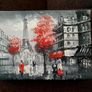 Textured Paris Eiffel Tower Canvas Wall Art Image 2