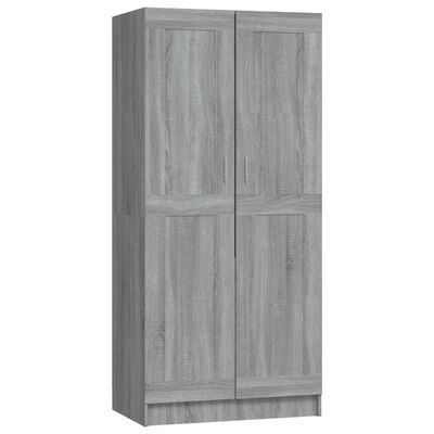 NEW SALE | Wardrobe Grey Sonoma 82.5x51.5x180 cm Engineered Wood