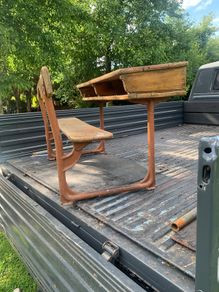 vintage school desk