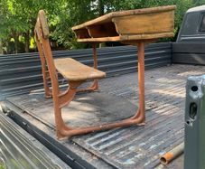 vintage school desk