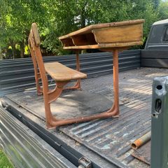 vintage school desk