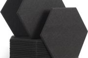 NEW SALE | 12 Pack High Density Hexagon Acoustic Panels,Acoustic Foam Panels 30 x 26 x1 cm Beveled Edge Tiles