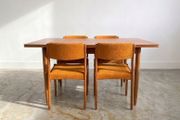 Danish Mid Century Teak Extending Dining Table &amp; 4 Chairs