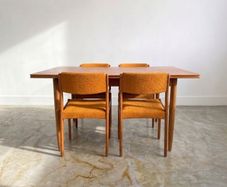 Danish Mid Century Teak Extending Dining Table & 4 Chairs