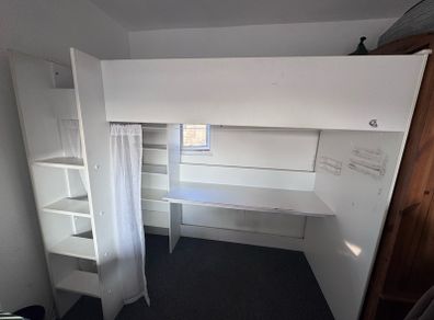 Single Loft Bed with Desk