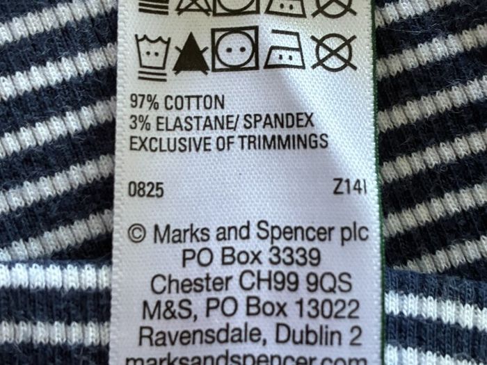 Baby Girls Red Sweater & Navy & White Leggings from Marks & Spencer