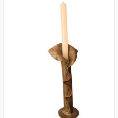 1980s Irish Studio Pottery Calla Lily Candlestick