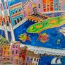 Stunning Large Original signed Painting(2004) of Dublin Bay by Irish Artist Simone Walsh Image 6