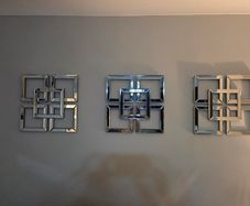 Mirror wall art 400mm x3